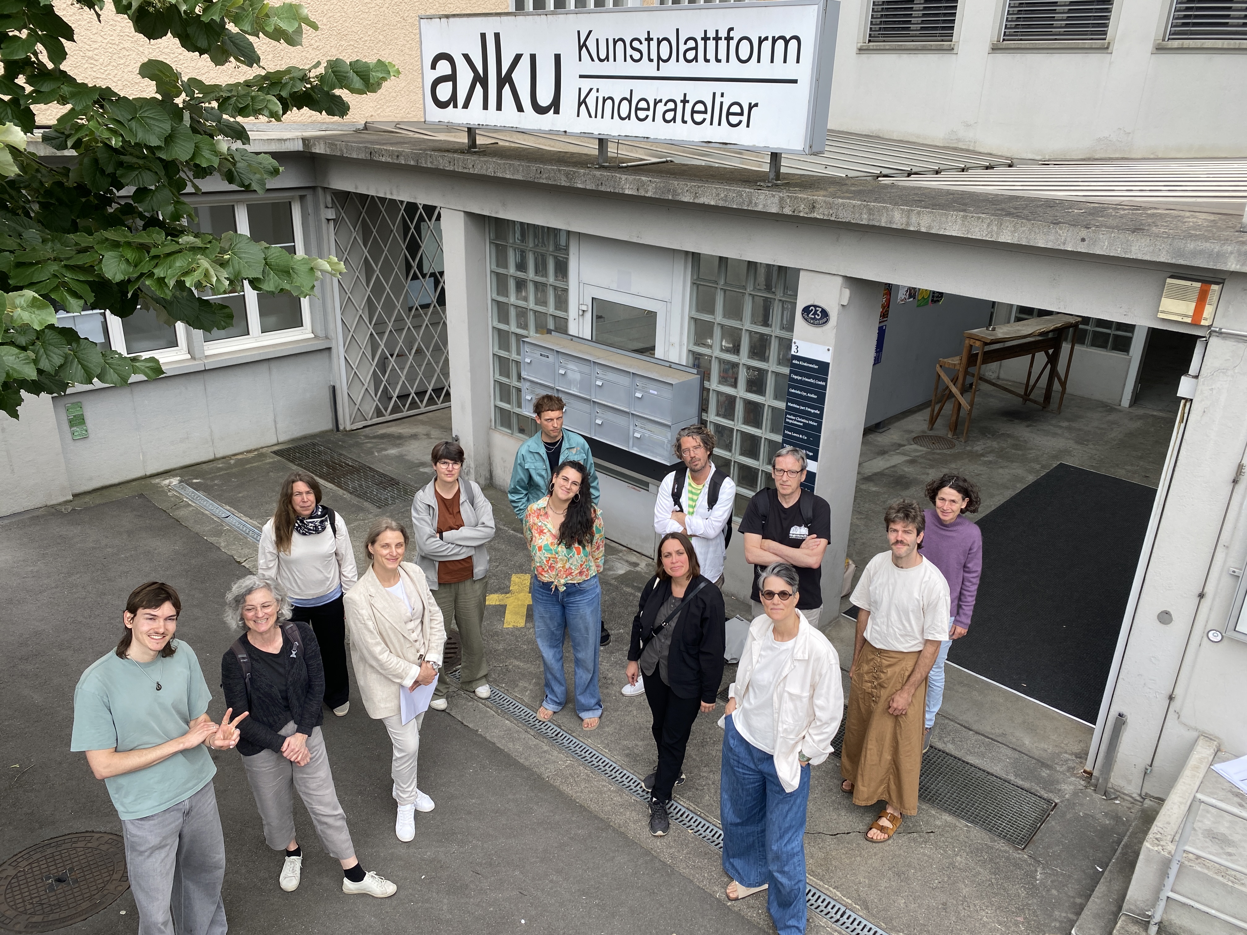 Gruppenfoto von oben