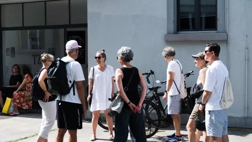 Fahrradtour entlang der Reuss mit San Keller (Künstler) Foto: Julian Stettler